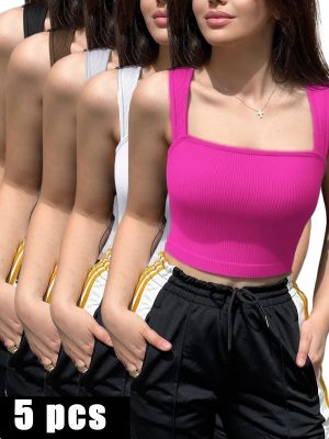 Women Workout Yoga Bra, 5 Piece